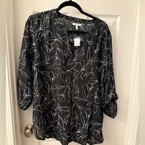 Maurices Monochrome Floral Blouse